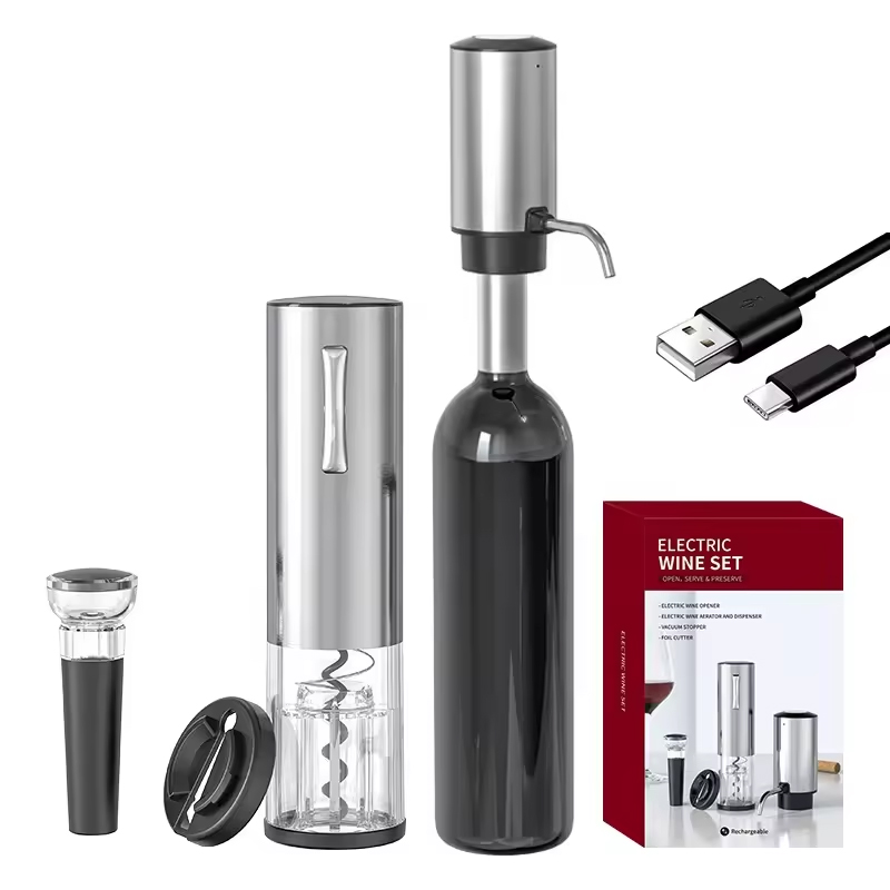 Wine Opener Electric - 2024 새로운 디자인 4-in-1 리튬 충전식