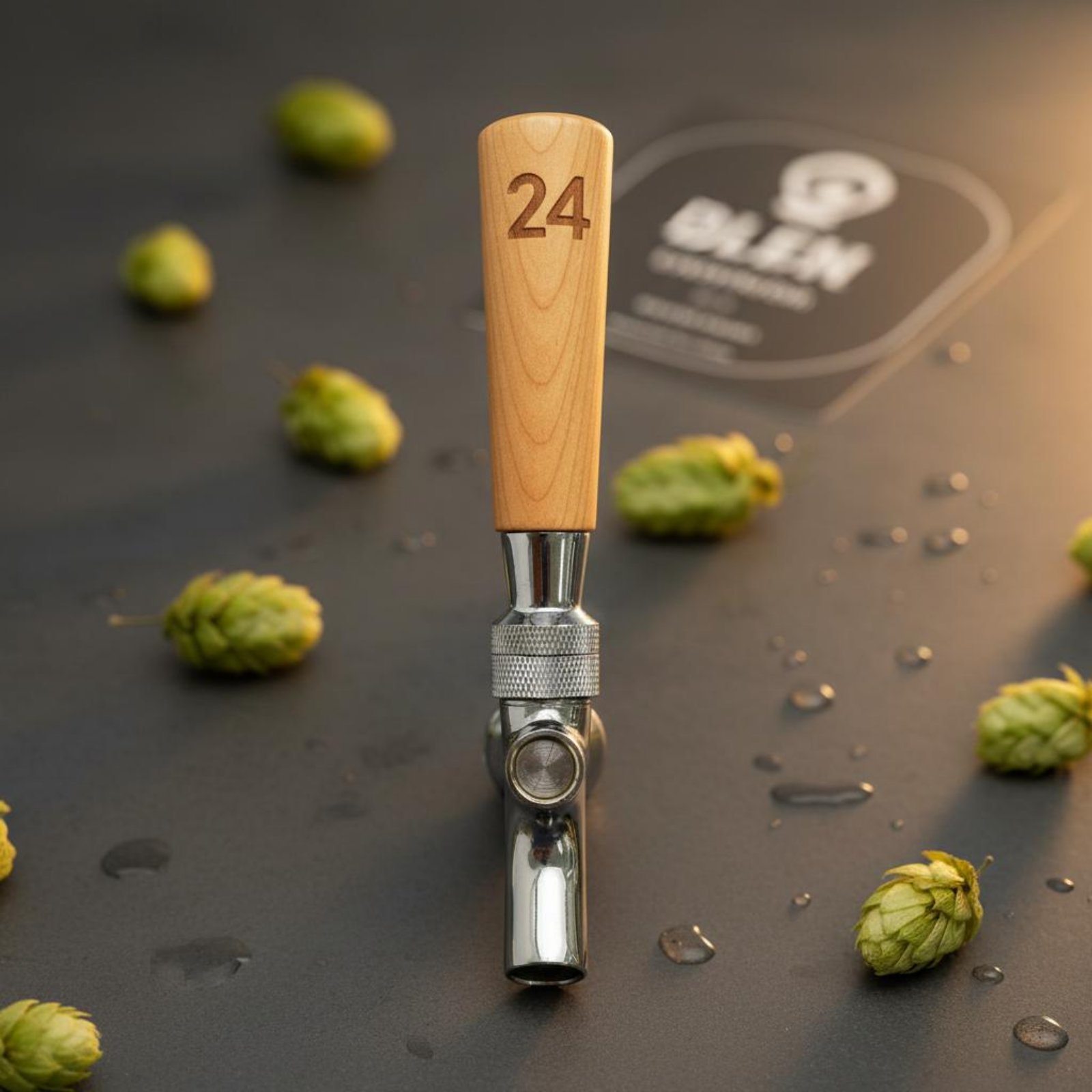 Wine Beer Usa - 짧은 나무 맥주 손잡이, 원목 맥주