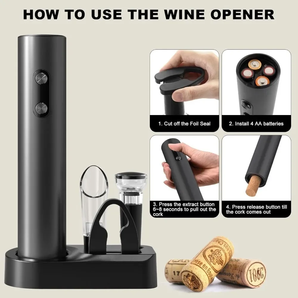 전동 와인 오프너 세트 전동 와인 병따개 보관대/와인  - Wine Opener Electric 리뷰 및 가격