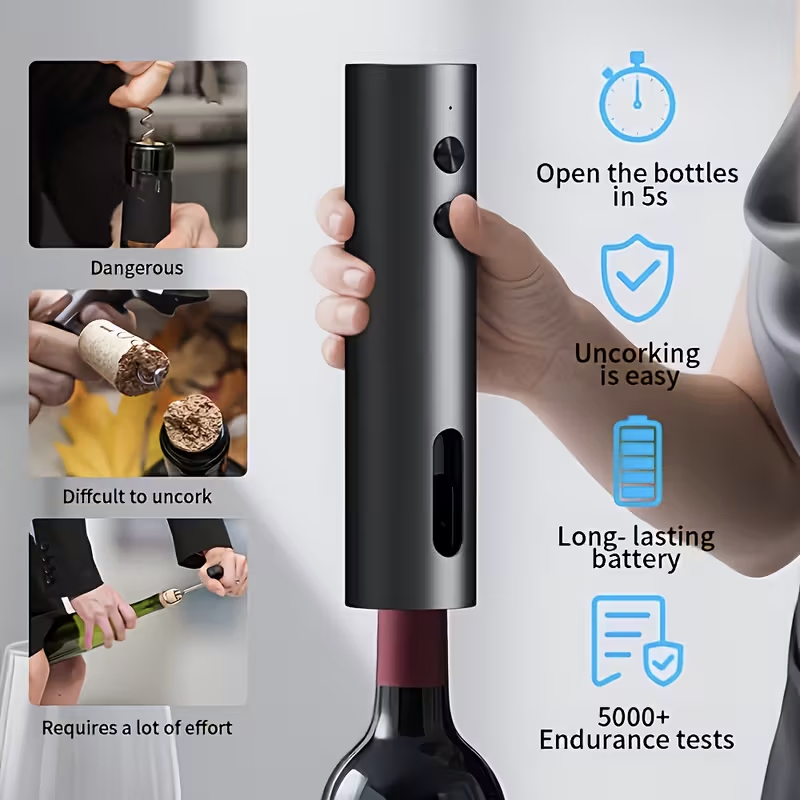 전동 와인 오프너 세트 신제품 자동 레드 와인 코르크스 - Wine Opener Electric 리뷰 및 가격