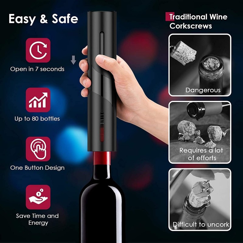 충전식 다기능 전기 자동 코르크 따개 와인 오프너 세트 - Wine Opener Electric 리뷰 및 가격