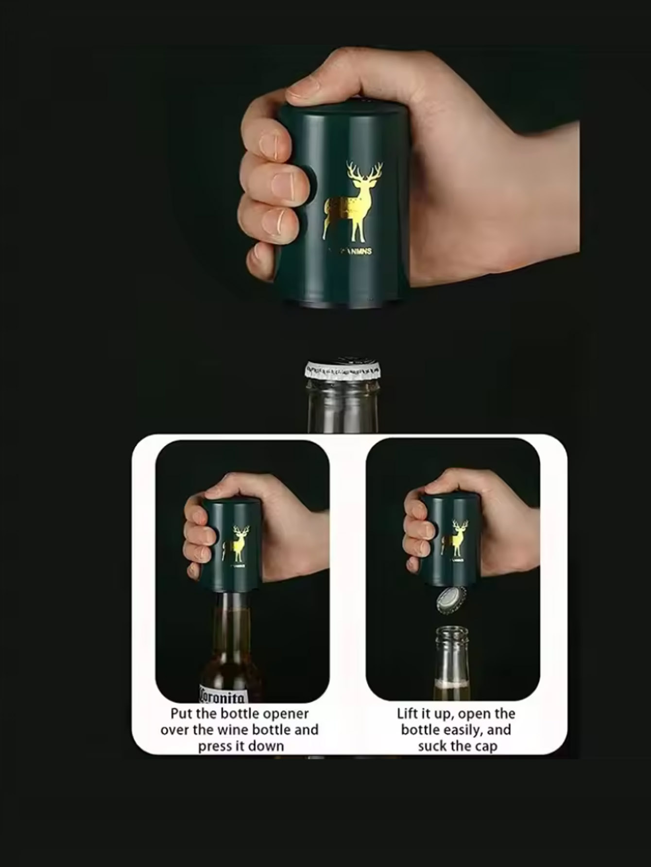 자동 맥주 병따개 스테인리스 스틸 프레스 뚜껑 맥주 코 - Wine Opener Electric 리뷰 및 가격